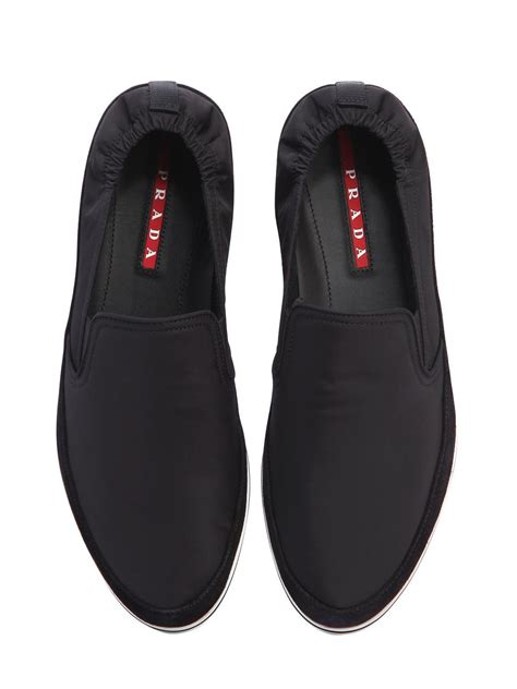 prada nylon low-top sneaker|prada men's slip on sneakers.